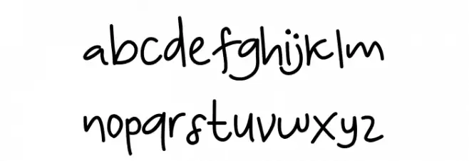 KoalaKumal Handwriting Fuentes MINÚSCULAS