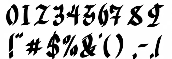 Kobar Moyes Font OTHER CHARS