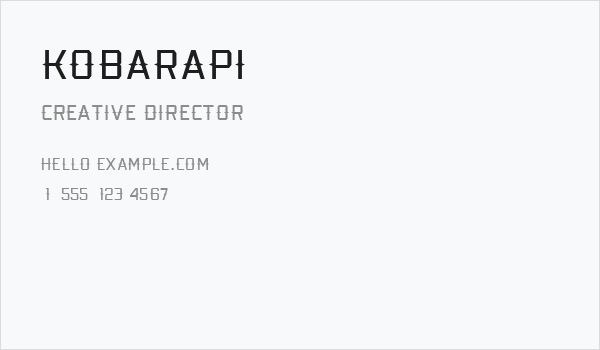 Kobarapi Business Card