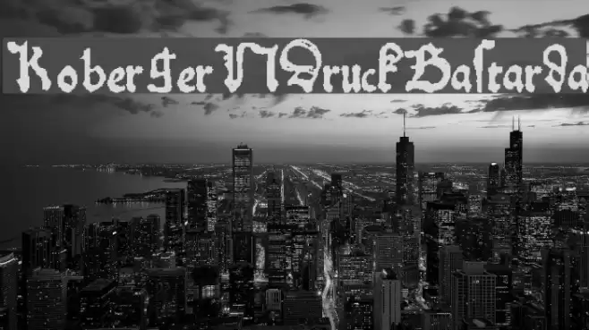 KobergerN10DruckBastarda Font examples