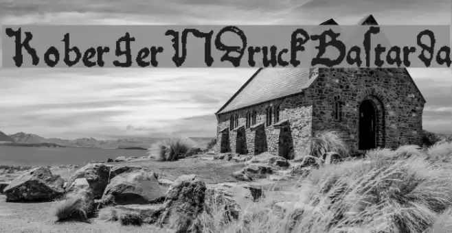 KobergerN10DruckBastarda Font examples