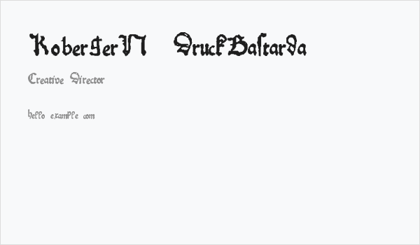 KobergerN10DruckBastarda Business Card