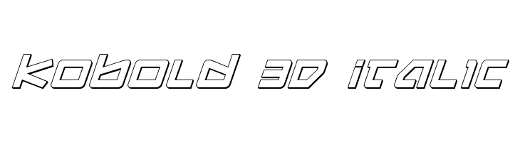 Kobold 3D Italic  font caratteri gratis