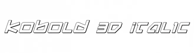 Kobold 3D Italic  Descarca Fonturi Gratis