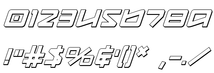 Kobold 3D Italic Font OTHER CHARS