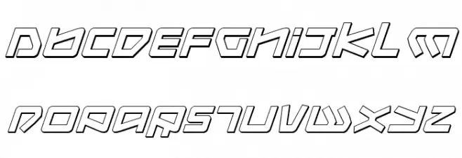 Kobold 3D Italic Schriftart Groß