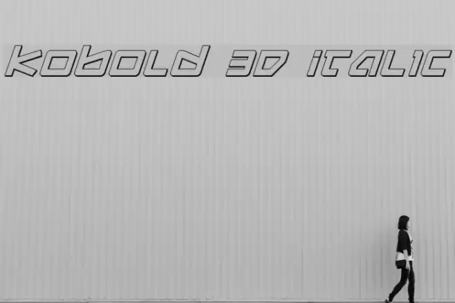 Kobold 3D Italic Polices examples