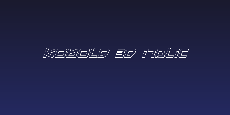 Kobold 3D Italic Social Header