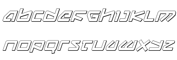 Kobold 3D Italic Font LOWERCASE