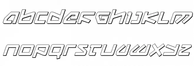 Kobold 3D Italic Caratteri MINUSCOLO