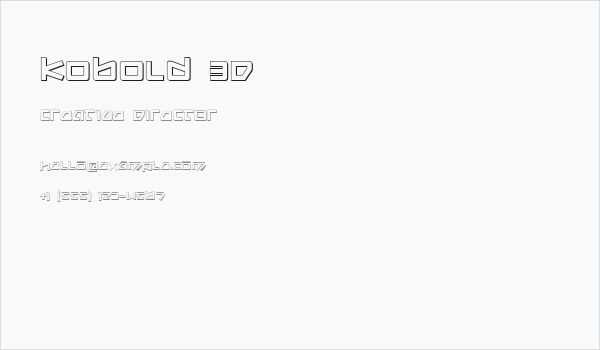 Kobold 3D Business Card