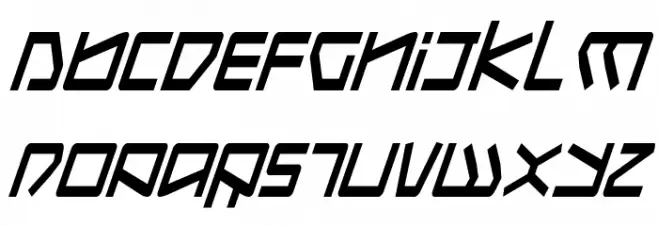 Kobold Condensed Italic Шрифта ВЕРХНИЙ