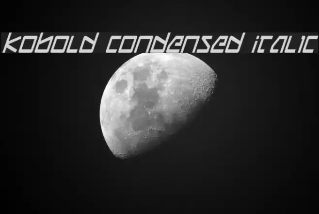 Kobold Condensed Italic Caratteri examples