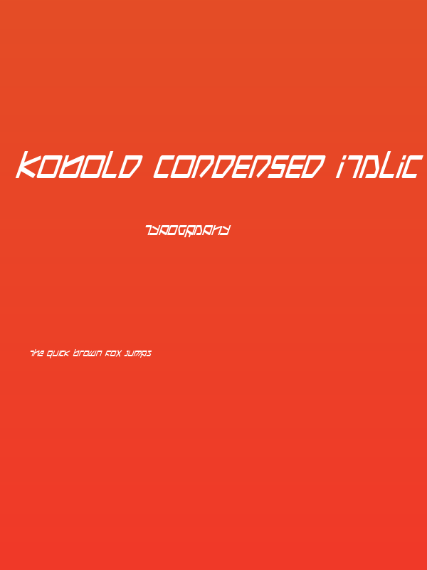 Kobold Condensed Italic Poster