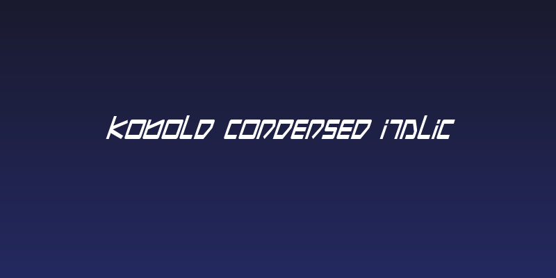 Kobold Condensed Italic Social Header