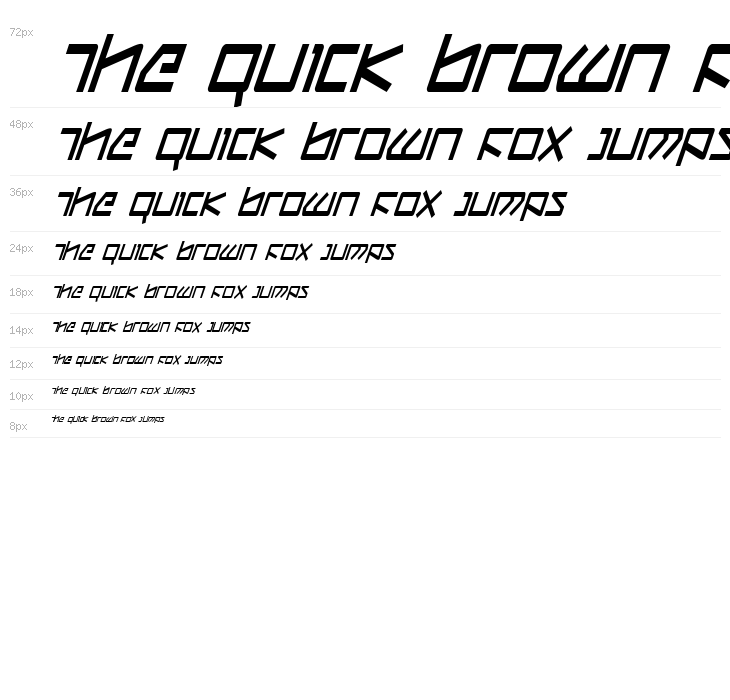 Kobold Condensed Italic Waterfall