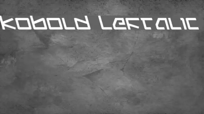Kobold Leftalic Font examples
