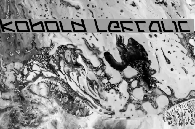 Kobold Leftalic Font examples