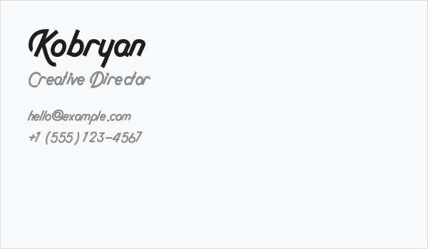 Kobryan Business Card