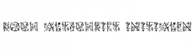 Koch Altschrift Initialen  フリーフォントのダウンロード