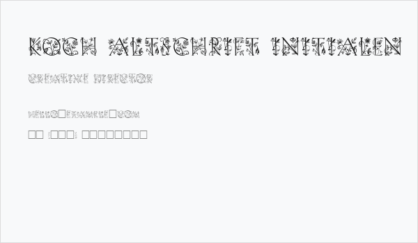 Koch Altschrift Initialen Business Card