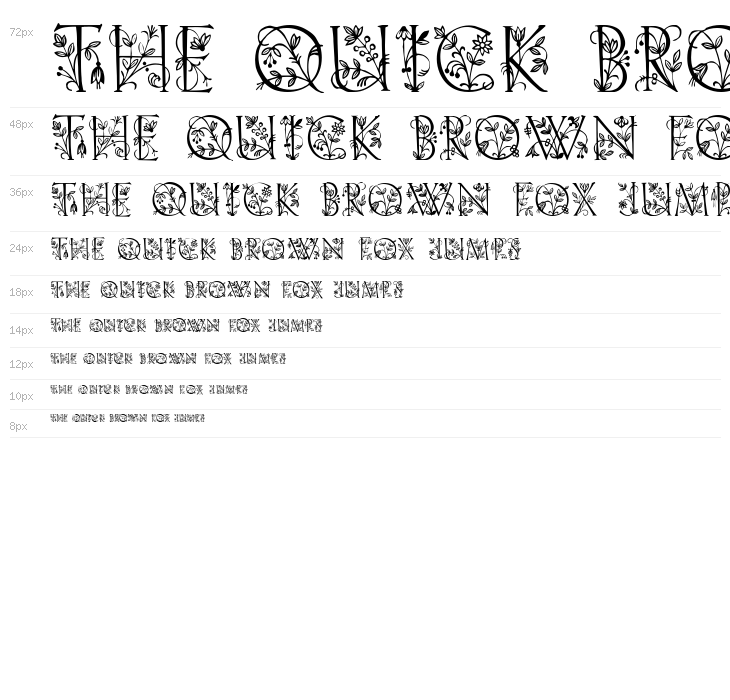 Koch Altschrift Initialen Waterfall