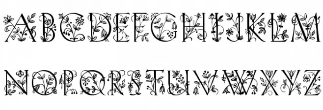 Koch Altschrift Initialen 字体 小写