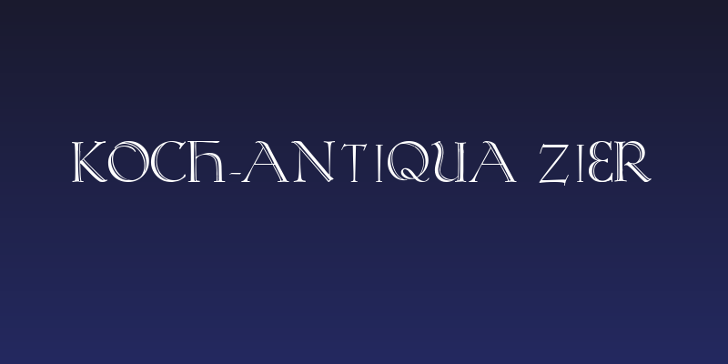 Koch-Antiqua Zier Social Header