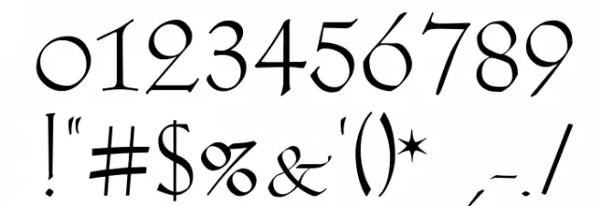 Koch-AntiquaZier Font OTHER CHARS