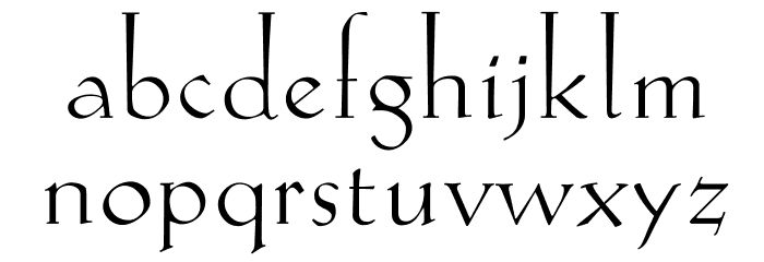 Koch-AntiquaZier Font LOWERCASE