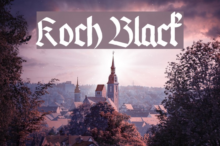 Koch Black Font examples