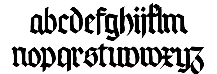 Koch Black Font LOWERCASE