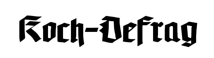 Koch-Defrag  Frei Schriftart Herunterladen