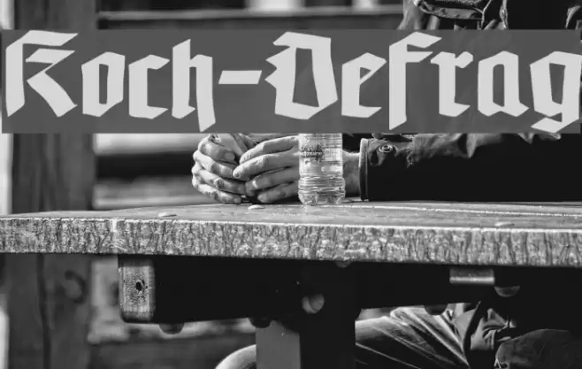 Koch-Defrag Font examples