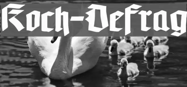 Koch-Defrag Font examples