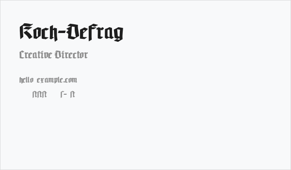 Koch-Defrag Business Card