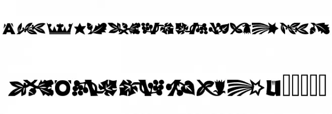 Koch Dingbats Fonte MAIÚSCULAS
