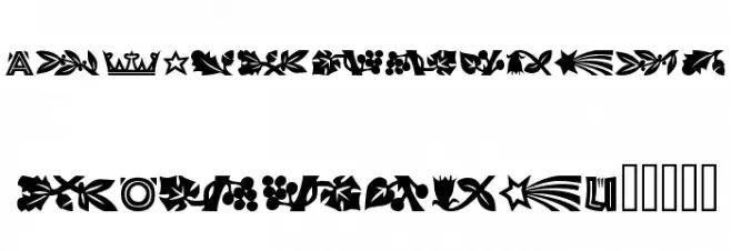 Koch Dingbats Schriftart Kleinbuchstaben