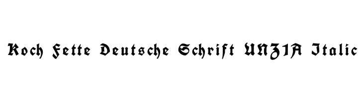 Koch Fette Deutsche Schrift UNZ1A Italic Font - FFonts.net