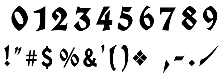 Koch Fette Deutsche Schrift UNZ1A Italic フォント その他の文字