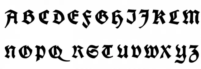 Koch Fette Deutsche Schrift UNZ1A Italic Schriftart Groß