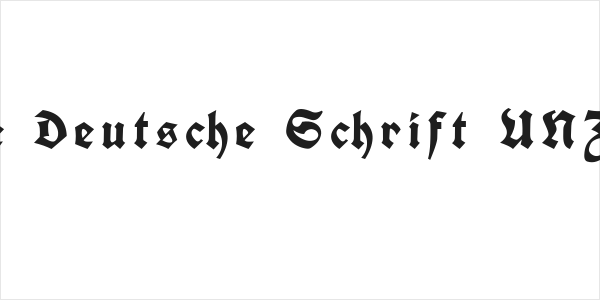 Koch Fette Deutsche Schrift UNZ1A Italic Logo