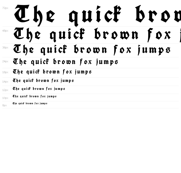 Koch Fette Deutsche Schrift UNZ1A Italic Waterfall