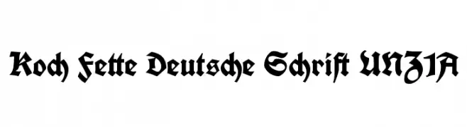 Koch Fette Deutsche Schrift UNZ1A  नि: शुल्क फ़ॉन्ट्स डाउनलोड