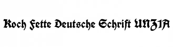 Koch Fette Deutsche Schrift UNZ1A  تنزيل الخطوط