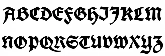 Koch Fette Deutsche Schrift UNZ1A フォント 大文字