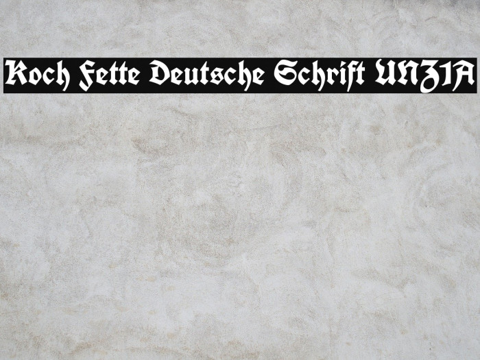 Koch Fette Deutsche Schrift UNZ1A Font examples
