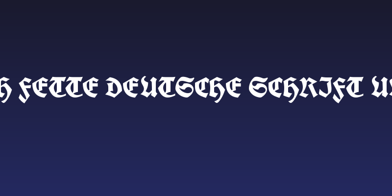Koch Fette Deutsche Schrift UNZ1A Social Header