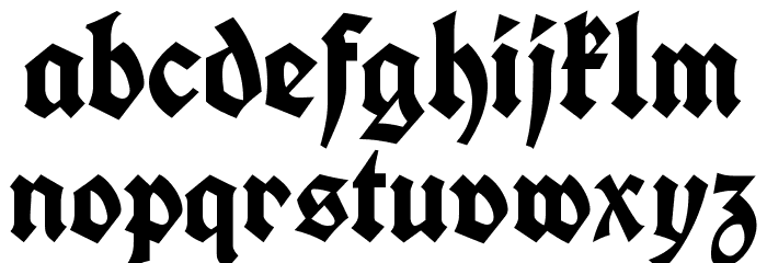 Koch Fette Deutsche Schrift UNZ1A Font LOWERCASE