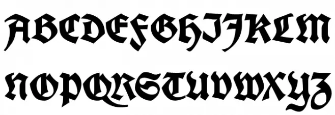 Koch Fette Deutsche Schrift UNZ1A Caratteri MAIUSCOLE
